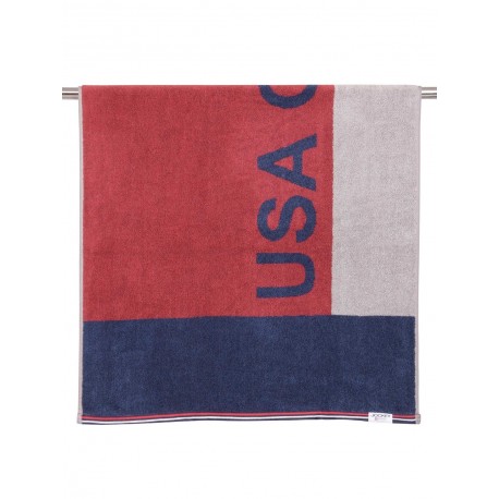 JOCKEY RED GRINDLE BATH TOWEL - STYLE T123