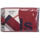 JOCKEY RED GRINDLE BATH TOWEL - STYLE T123